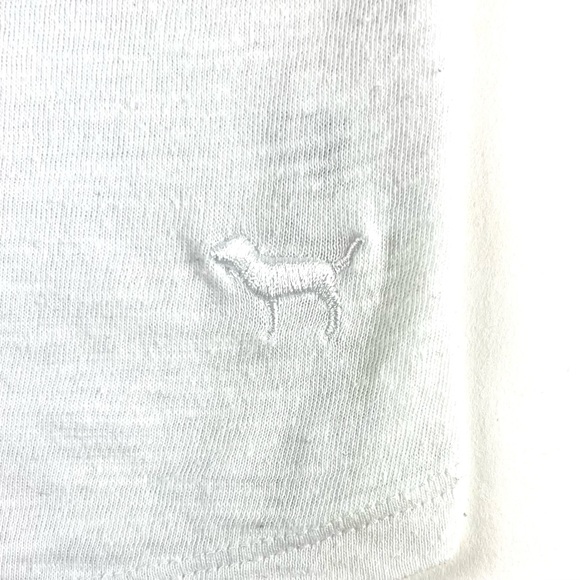 PINK Victoria’s Secret Blue V-Neck Baseball Long Sleeve Tee - Picture 5 of 6